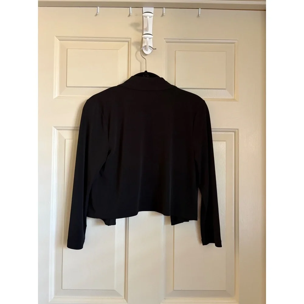 Calvin Klein Black Cropped Open Front Shrug Cardigan Long Sleeve Women's Size M